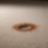 Baking soda with a coffee stain on a carpet