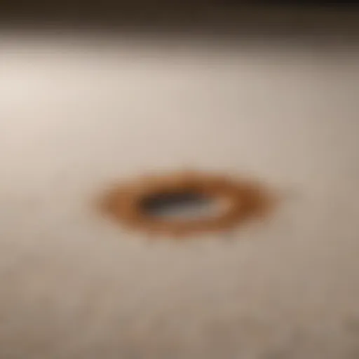 Baking soda with a coffee stain on a carpet