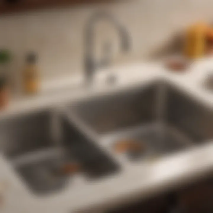 Tools arranged for unclogging a sink