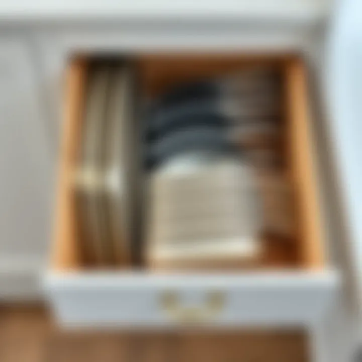 Drawer Organization Mastery Organized drawer with baking sheets and pans neatly arranged