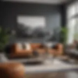 A beautifully arranged living room showcasing modern decor and furniture.
