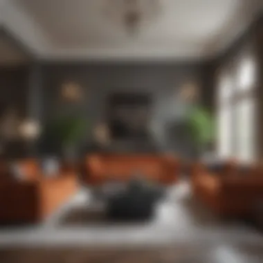Elegant Blend of Styles in Living Room An elegant living room blending contemporary and traditional styles.
