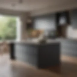 Beautifully painted kitchen cabinets in a modern setting