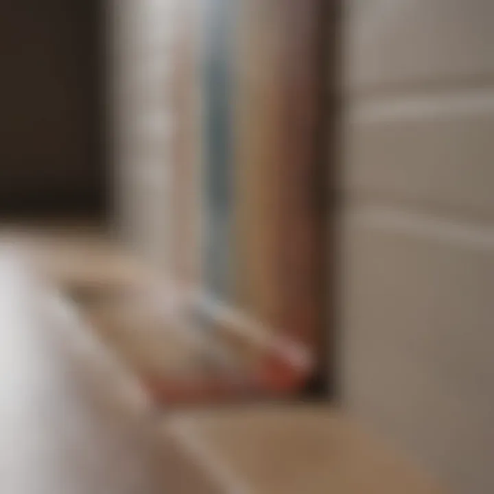 Close-up of high-quality paint samples for cabinets