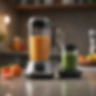 A compact portable blender with a sleek design