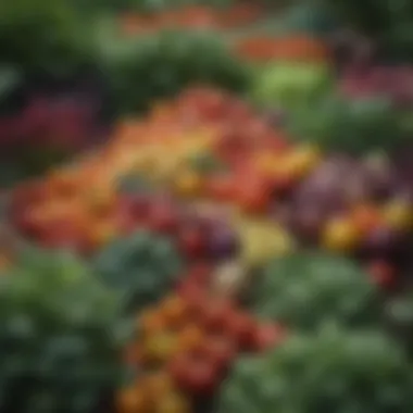 A Colorful Array of Garden Vegetables Vibrant selection of garden vegetables