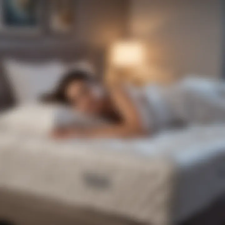 Person enjoying a restful sleep on a mattress with a topper