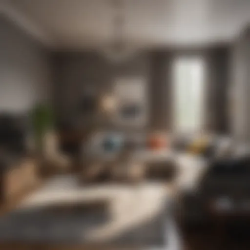 Living room with poorly arranged furniture