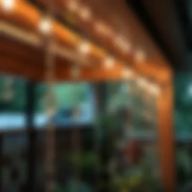 Visual representation of rain chain installation process