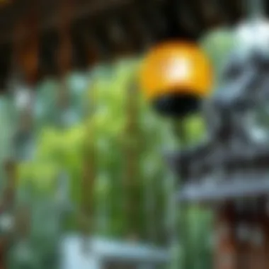 Close-up of intricate rain chain design showcasing craftsmanship