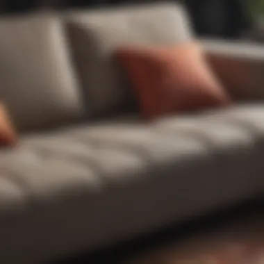 Fabric Choices for Sectional Sofas Close-up of fabric options for sectional sofas