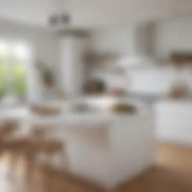 Charming all white kitchen with natural lighting