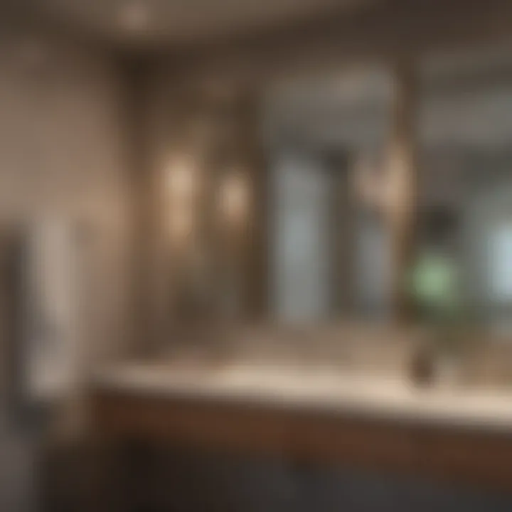 Coordinated bathroom features with harmonious trim colors
