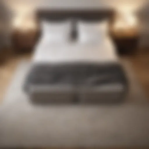 Different bed types with dimensions