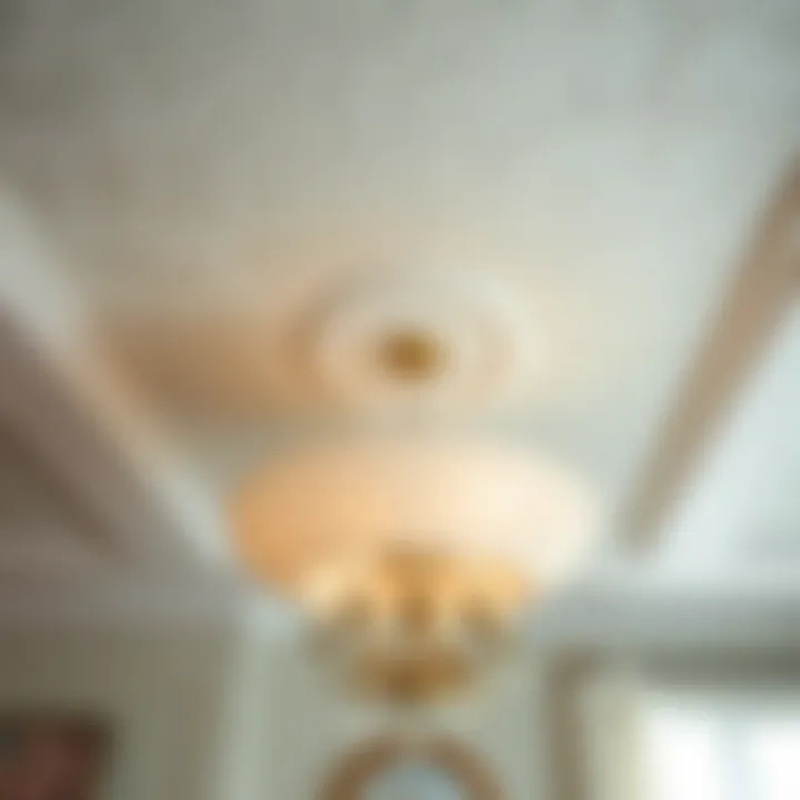 Elegant ceiling with subtle textures and soft pastel hues