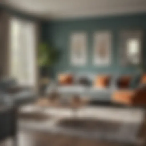 Elegant living room featuring Behr's calming color palette