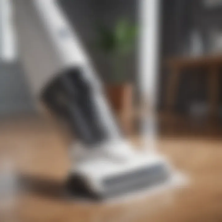 Close-up of Tineco vacuum's filtration system highlighting its efficiency