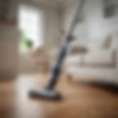 Powerful Suction of Tineco Stick Vacuum Tineco stick vacuum in action, demonstrating its powerful suction capabilities