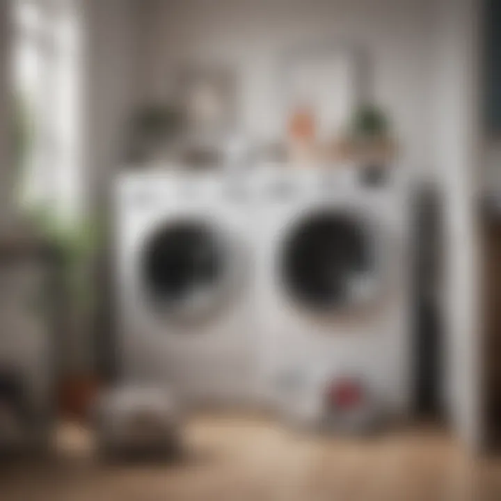Shopping cart filled with tumble dryers on sale