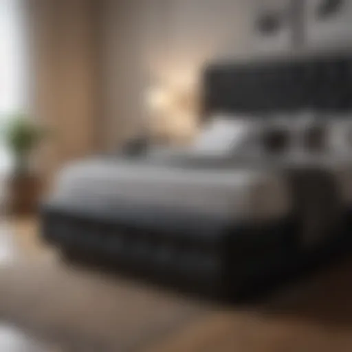Elegant black furniture set in a modern bedroom
