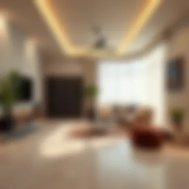 Elegant ceramic tile flooring in a modern living space