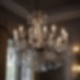 A stunning crystal chandelier showcasing elegance and sophistication
