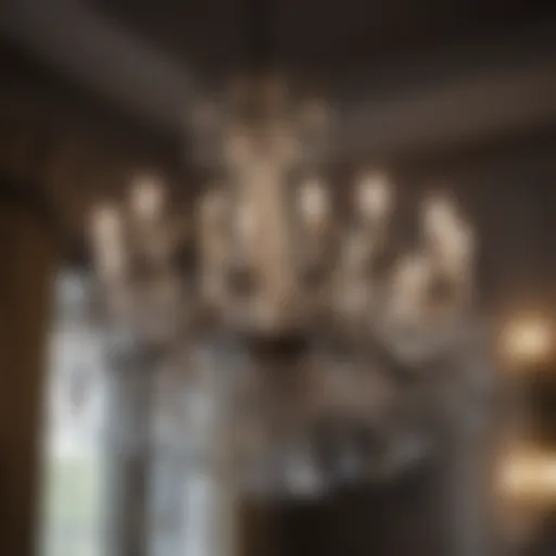 A stunning crystal chandelier showcasing elegance and sophistication