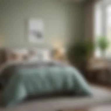 Calming Color Palettes for Bedrooms A serene bedroom designed with calming color palettes