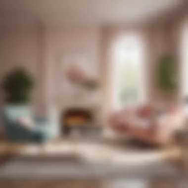 Cozy Living Room Featuring Soft Pastel Tones Cozy living room featuring soft pastel tones