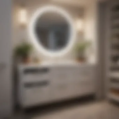 Ample Storage Solutions in Functional Vanities Functional container store vanity with ample storage solutions