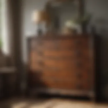 Antique dresser with vintage decor in a farmhouse setting