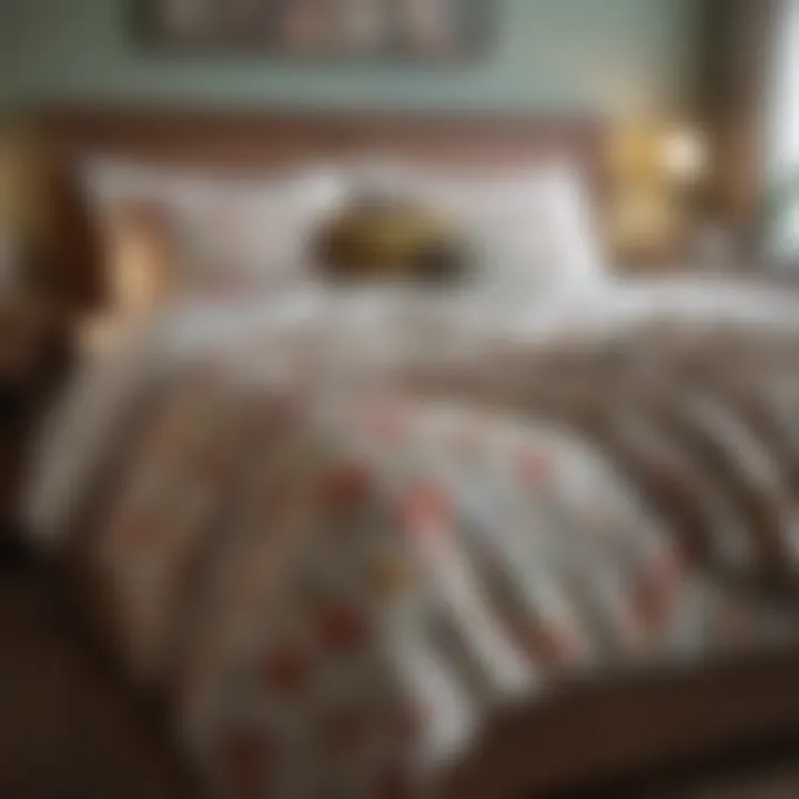 Cozy country-style bedding with floral patterns