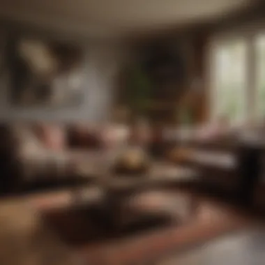 Warmth in a Cozy Living Space Cozy living room with plaid textiles and vintage accents