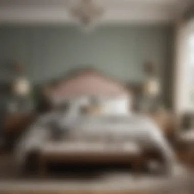 Elegant Country Bedroom Retreat Stylish country-style bedroom featuring soft color palettes