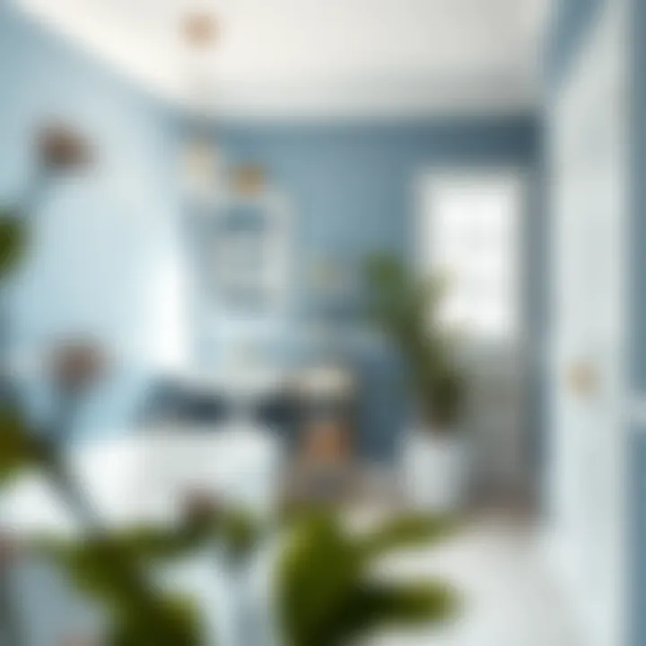 Elegant bathroom with a serene blue and white color scheme