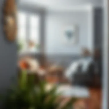 Cozy gray-themed reading nook with soft textures