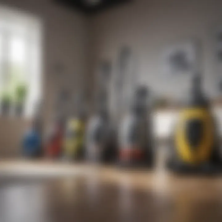 An array of top-rated vacuum cleaners lined up