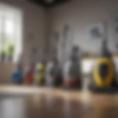 Top Models of High-Rated Vacuum Cleaners An array of top-rated vacuum cleaners lined up