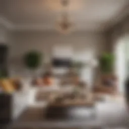 A cozy living room adorned with innovative furniture arrangements and stylish decor