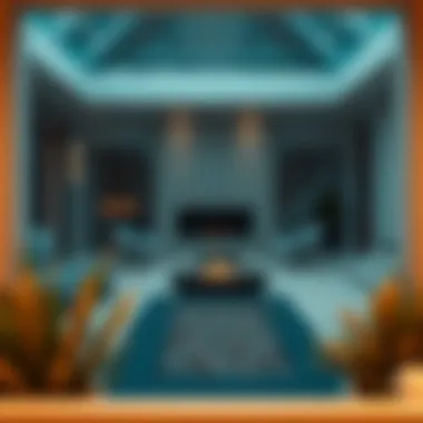 Elegant interior fire pit integrated into a contemporary space