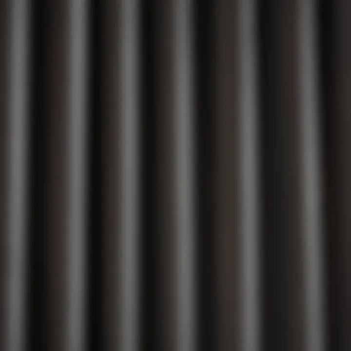 Close-up of the fabric texture of Kenneth Cole Gotham grommet curtains