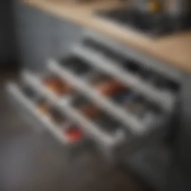 Stylish organization solutions within kitchen drawers