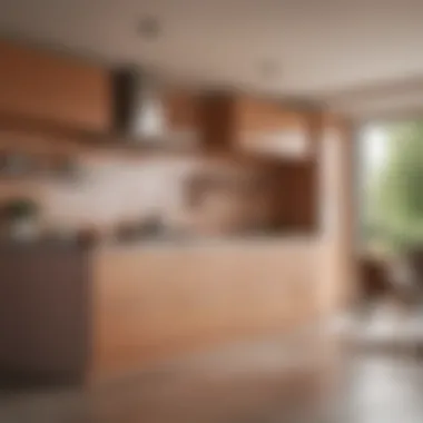 Inviting kitchen with warm earth tones and pastel accents