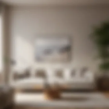 Calming neutral wall colors in a stylish interior