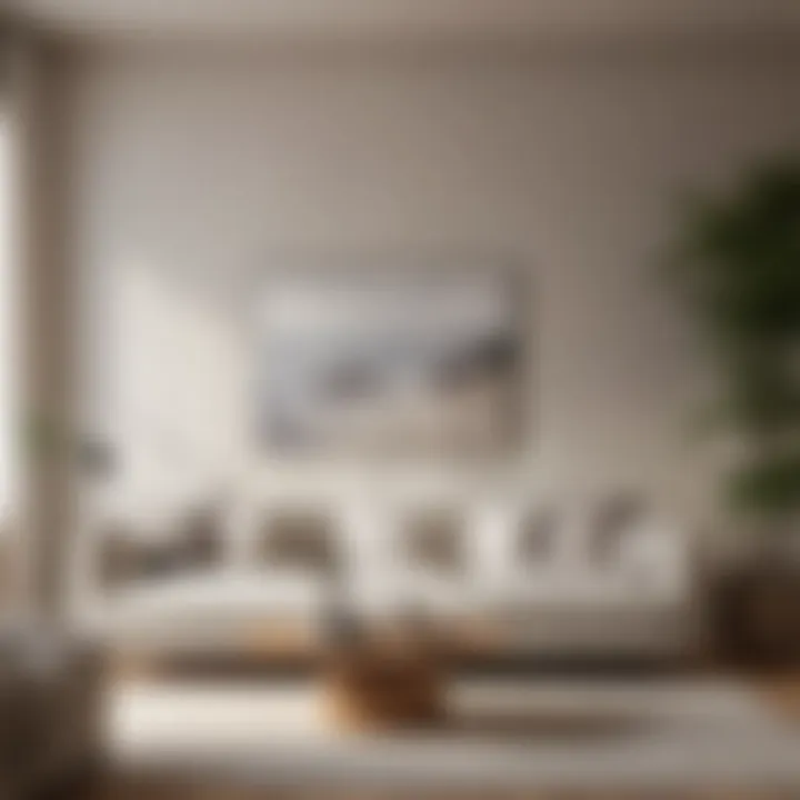 Calming neutral wall colors in a stylish interior