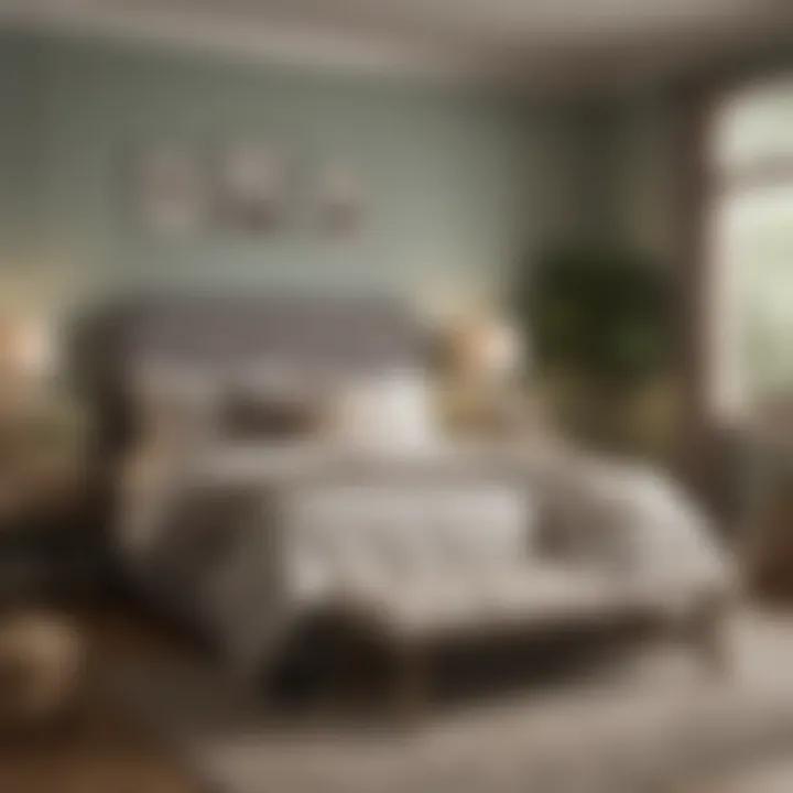 Relaxing bedroom featuring calm shades from Magnolia Home
