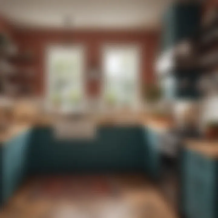 Vibrant kitchen showcasing bold Magnolia Home paint choices