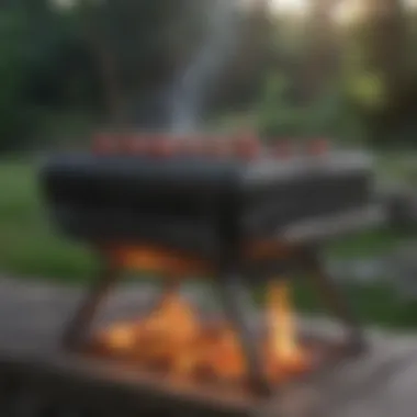 High-Tech Portable Grills for Adventurous Grilling High-tech portable grill set up for outdoor use