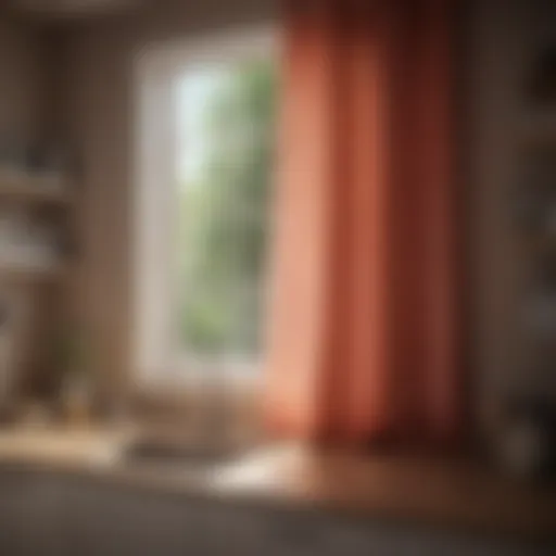 Contemporary kitchen curtains in vibrant colors