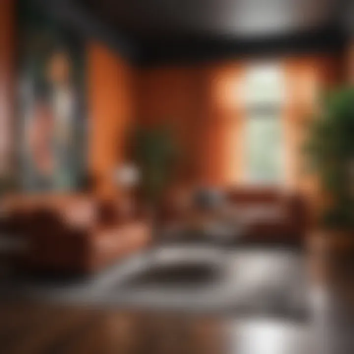 Vibrant color palette in contemporary interior design